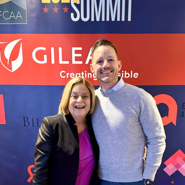 Former Congresswoman Ileana Ros-Lehtinen (R-FL) & James Dozier smiling at the camera